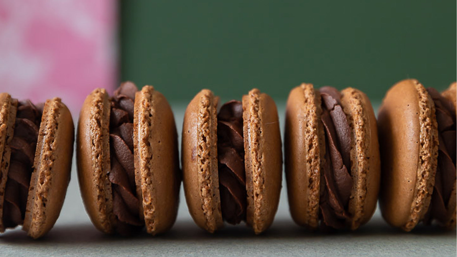 Macarons with Dark Chocolate Ganache